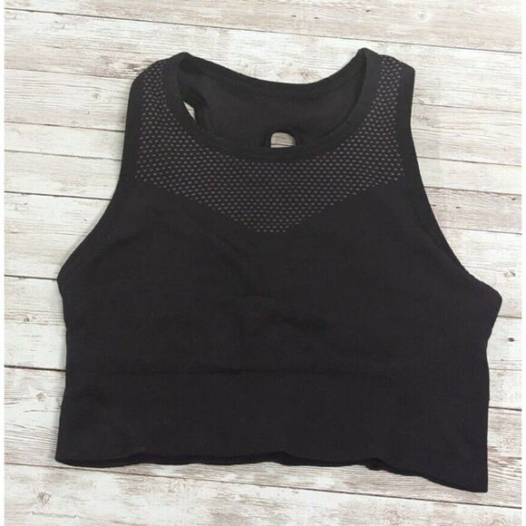 Zella Body Womens Size XS Black Cutout Ribbed Racerback Pullover Sports Bra - Picture 1 of 6